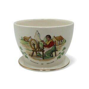BESWICK Irish Spinning Wheel and Harp Sugar BOWL England Vintage